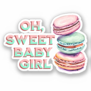 Oh Sweet Flicka Macaron Thworthy Baby Shower Klistermärken