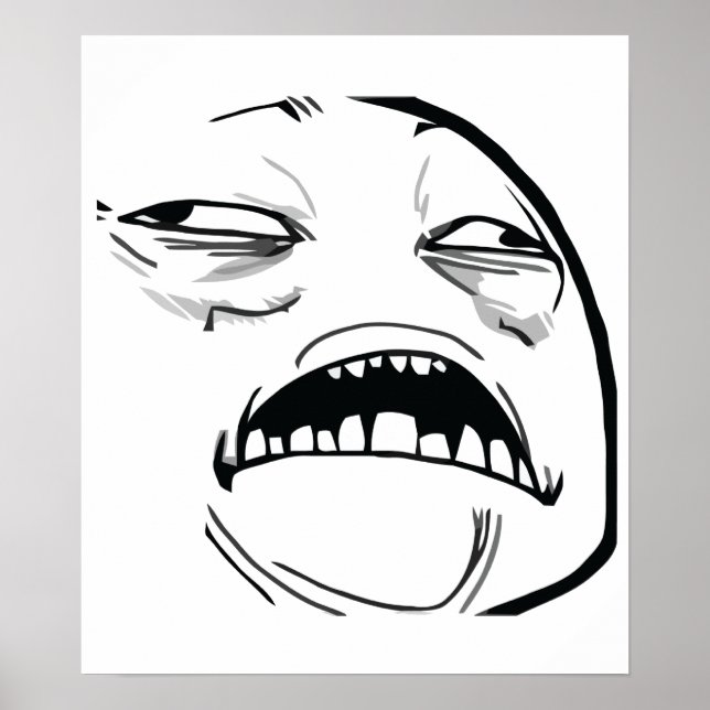 Oh Sweet Jesus Thats Bra Rage Ansikte Meme Poster (Framsidan)
