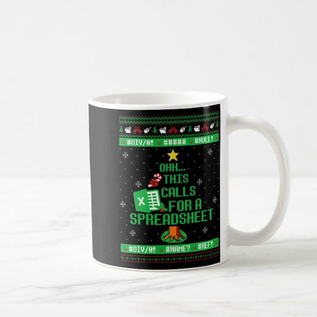 Oh This Calls For A Spreadsheet Christmas Excel Ug Kaffemugg (Höger)