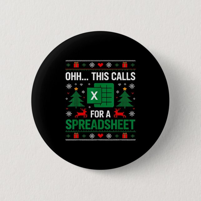 Oh This Calls For A Spreadsheet Christmas  Knapp (Framsida)