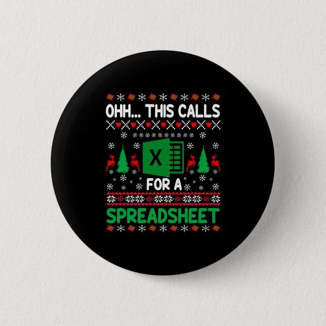 Oh This Calls For A Spreadsheet Christmas Sweater  Knapp (Framsida)