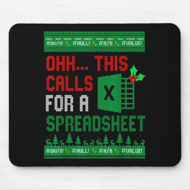 Oh This Calls For A Spreadsheet Christmas Sweater  Musmatta (Framsidan)