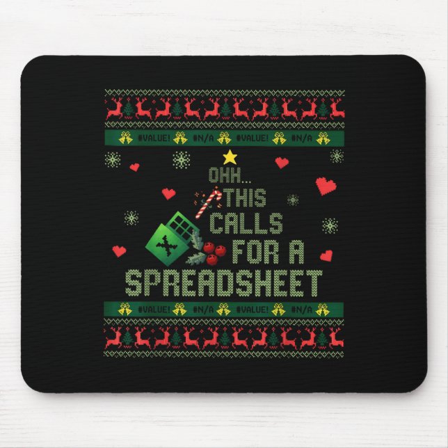Oh This Calls For A Spreadsheet Christmas Sweater  Musmatta (Framsidan)