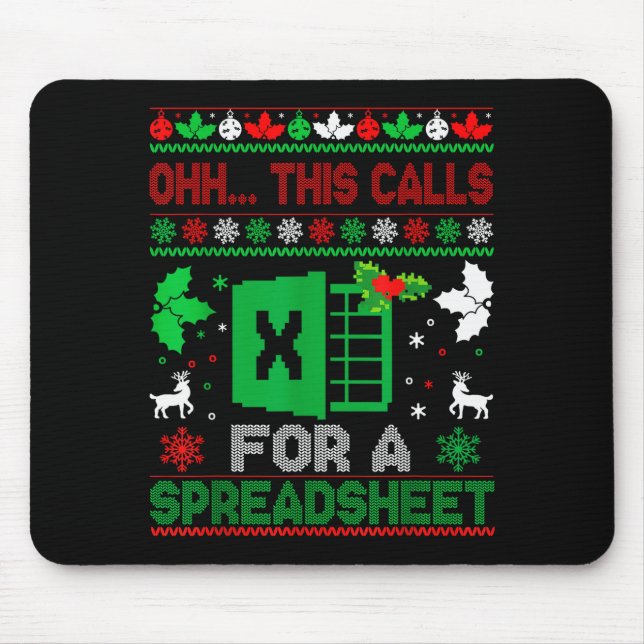 Oh This Calls For A Spreadsheet Christmas Sweater  Musmatta (Framsidan)
