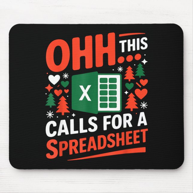 Oh This Calls For A Spreadsheet Christmas Sweater  Musmatta (Framsidan)