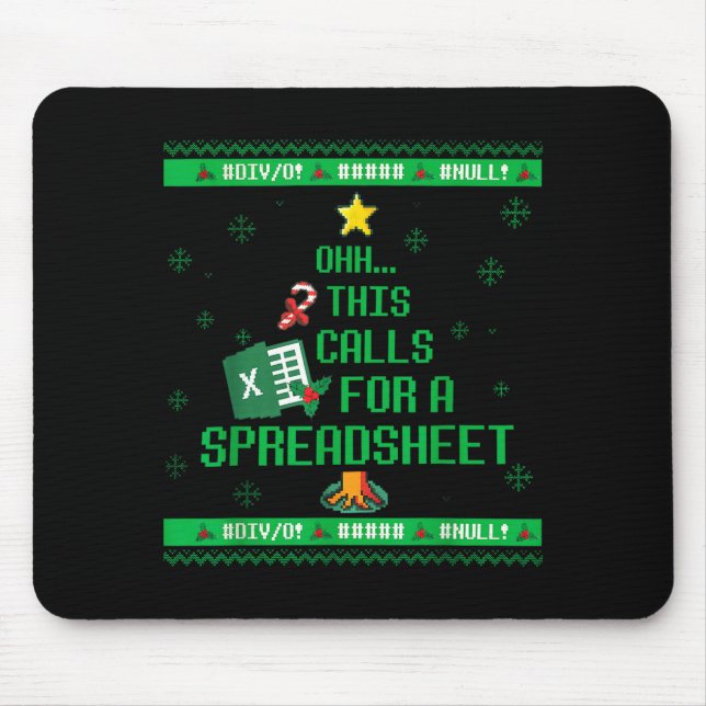 Oh This Calls For A Spreadsheet Christmas Sweater  Musmatta (Framsidan)