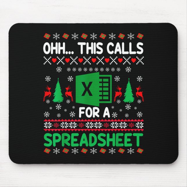 Oh This Calls For A Spreadsheet Christmas Sweater  Musmatta (Framsidan)