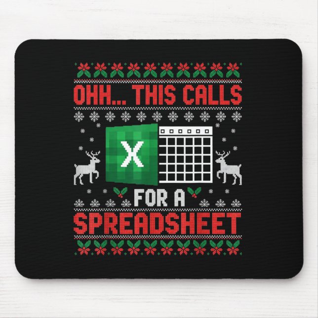Oh This Calls For A Spreadsheet Christmas Sweater  Musmatta (Framsidan)
