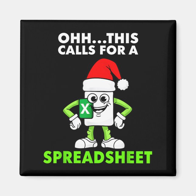 Oh This Calls For A Spreadsheet Excel Christmas Co Magnet (Framsidan)
