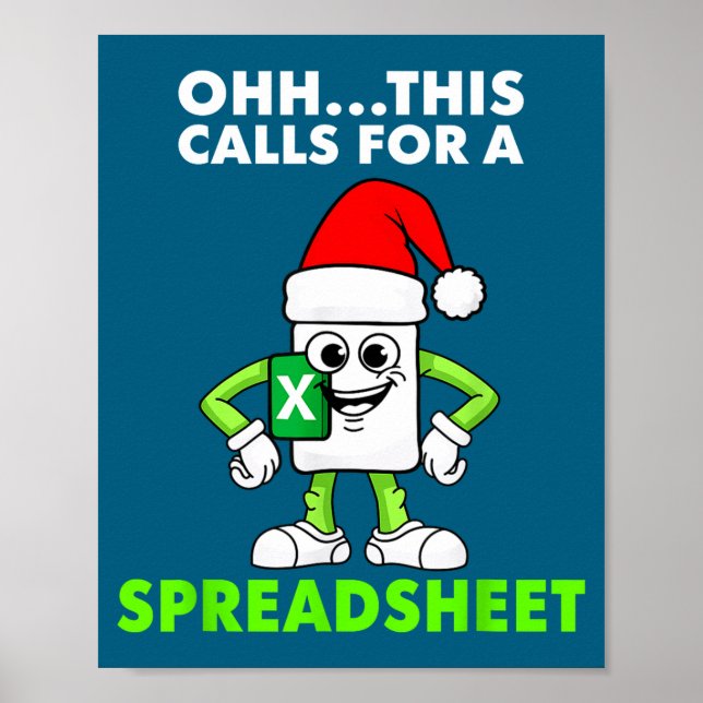 Oh This Calls For A Spreadsheet Excel Christmas Co Poster (Framsidan)