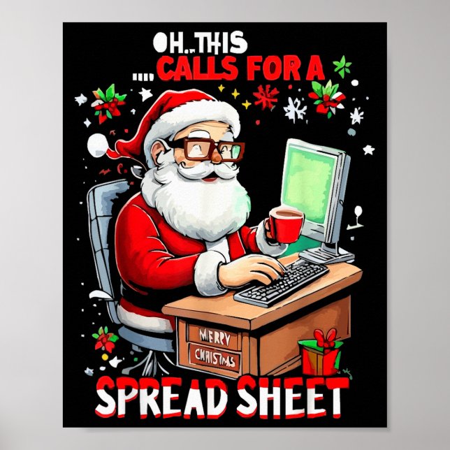 Oh This Calls For A Spreadsheet, Funny Excel Chris Poster (Framsidan)