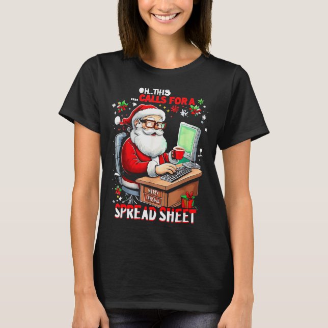 Oh This Calls For A Spreadsheet, Funny Excel Chris T Shirt (Framsida)