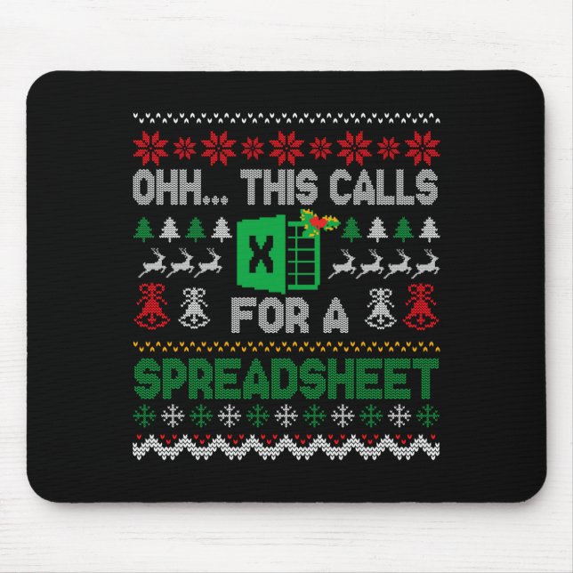 Oh This Calls For A Spreadsheet Ugly Christmas Swe Musmatta (Framsidan)