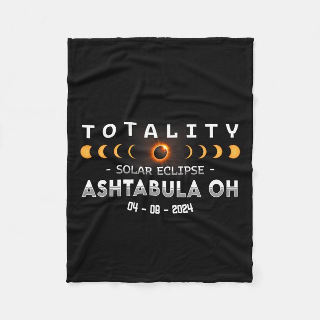 Oh Total Solar Eclipse 2024 Fleecefilt (Framsidan)