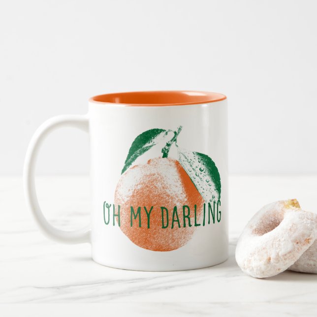 Oh Två-Tonar min bedårande Clementine kaffemuggen Två-Tonad Mugg (Med munk)
