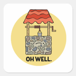 Oh Vatten Pun Sticker Fyrkantigt Klistermärke