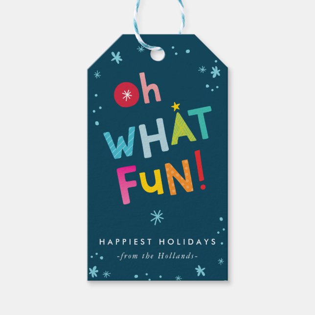 OH VILKEN ROLIGT ljusstark, modern färggrafi Presentetikett (Framsidan)