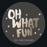OH VILKEN ROLIGT STICKER Juldekal Runt Klistermärke<br><div class="desc"></div>