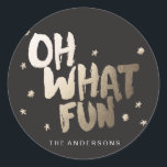 OH VILKEN ROLIGT STICKER Juldekal Runt Klistermärke<br><div class="desc"></div>