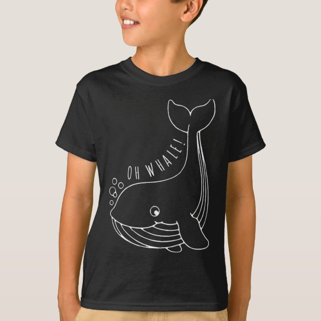 Oh Whale Funny Gift T Shirt (Framsida)