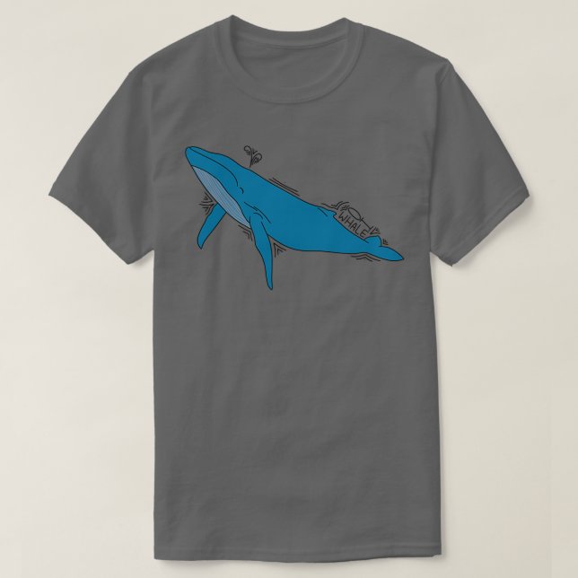 Oh Whale Happy Whale 1 T Shirt (Design framsida)
