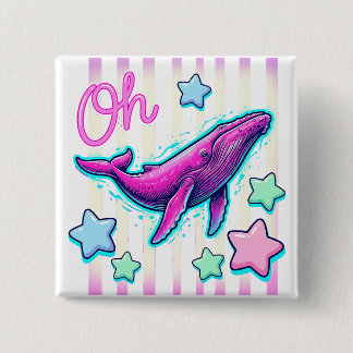 Oh Whale Kustnål Punny Knapp