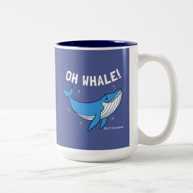 Oh Whale Två-Tonad Mugg (Höger)