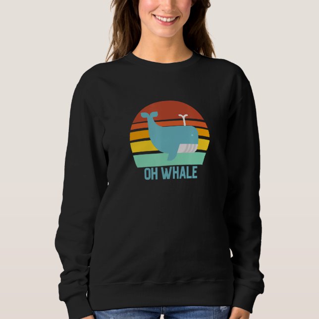 Oh Whale Vintage Sunset T Shirt (Framsida)