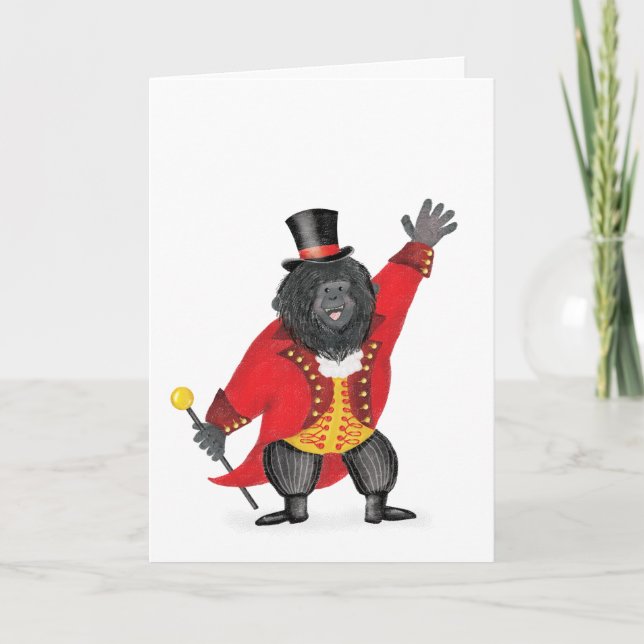 Oh what a circus! gorilla ringmaster card kort (Framsida)