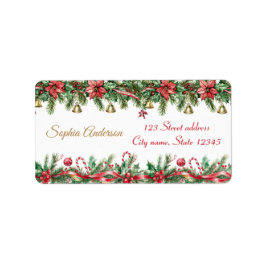 Oh What Fun Christmas Birthday Invitation Adressetikett