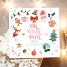 Oh What Fun Christmas Party Girl 1st Birthday 