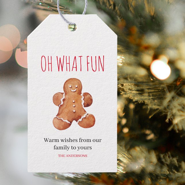 Oh What Fun | Christmas Sweet | Ginger Cookies Presentetikett (Skapare uppladdad)