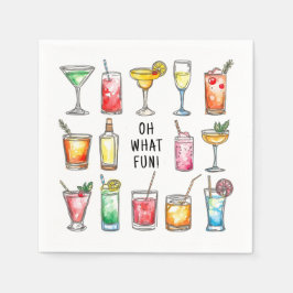 Oh What Fun Drink Doodles Christmas Cocktail Pappersservett