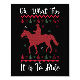 Oh What Fun It Is To Ride Horse Christmas Fototryck