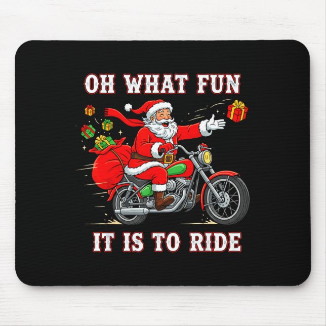 Oh What Fun It Is To Ride Motorcycle Biker Funny S Musmatta (Framsidan)