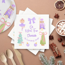 Oh What Fun Purple Nutcracker Birthday Pappersservett