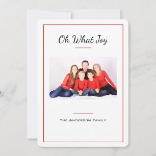 Oh What Joy Jul Photo Card Julkort