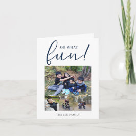 Oh What Roligt 4 Photo Collage Navy Blue Jul Helgkort