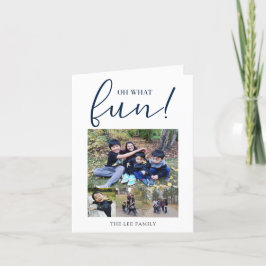 Oh What Roligt 4 Photo Collage Navy Blue Jul Helgkort