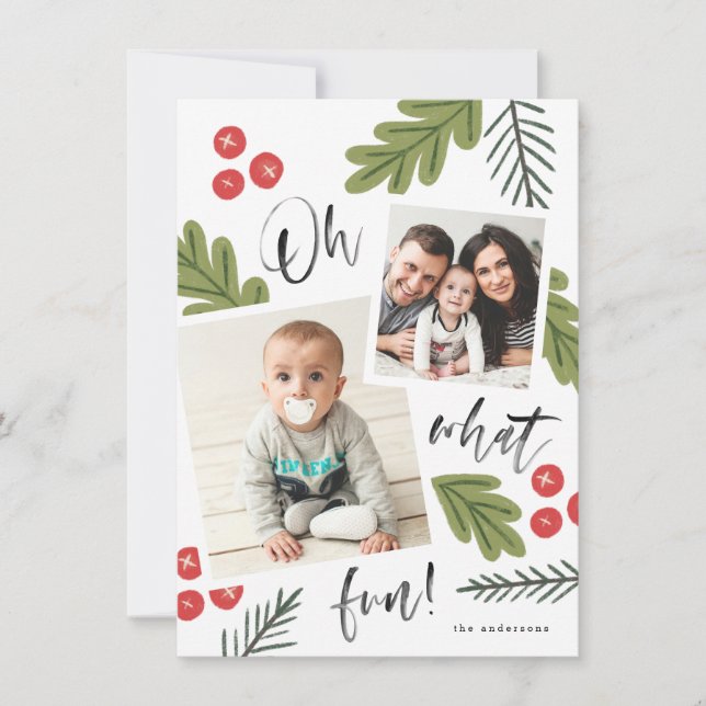 Oh What Roligt Berry Snapshot Multi-Photo Meddelande (Framsida)