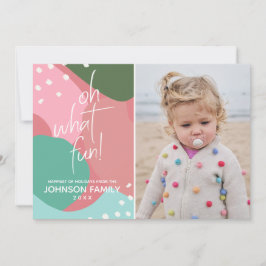 Oh What Roligt Colorful Mod Abstrakt jul Card Inbjudningar