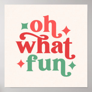 Oh What Roligt - Festive Helgdag Typography Poster