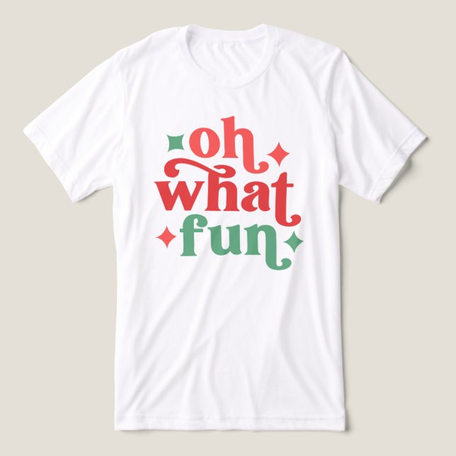 Oh What Roligt - Festive Helgdag Typography T Shirt (Design Framsida)