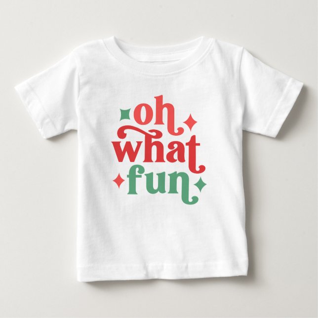 Oh What Roligt - Festive Helgdag Typography T Shirt (Framsida)