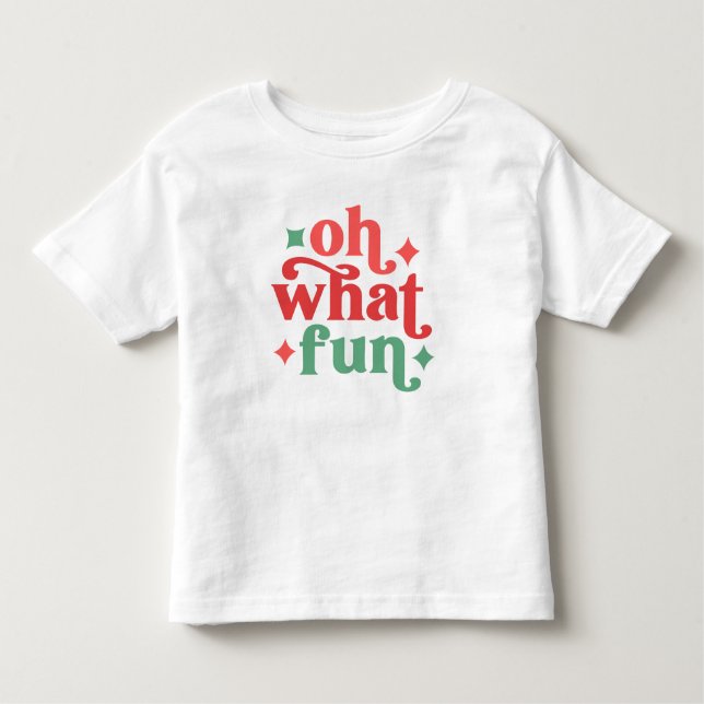 Oh What Roligt - Festive Helgdag Typography T Shirt (Framsida)