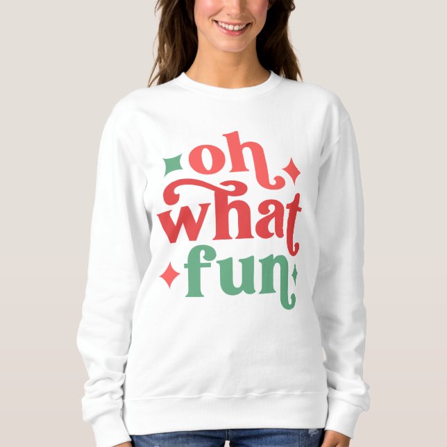 Oh What Roligt - Festive Helgdag Typography T Shirt (Framsida)