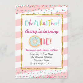 Oh What Roligt First Birthday-inbjudan Inbjudningar