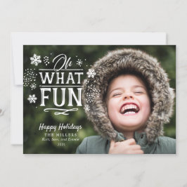 Oh What Roligt jul-Helgdag Photo Card Julkort