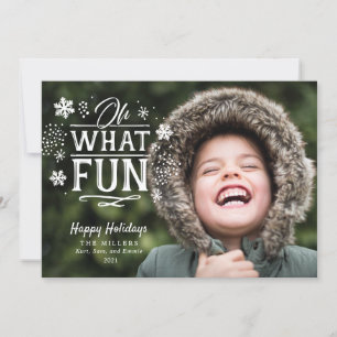 Oh What Roligt jul-Helgdag Photo Card Julkort