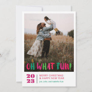 Oh What Roligt Julkort